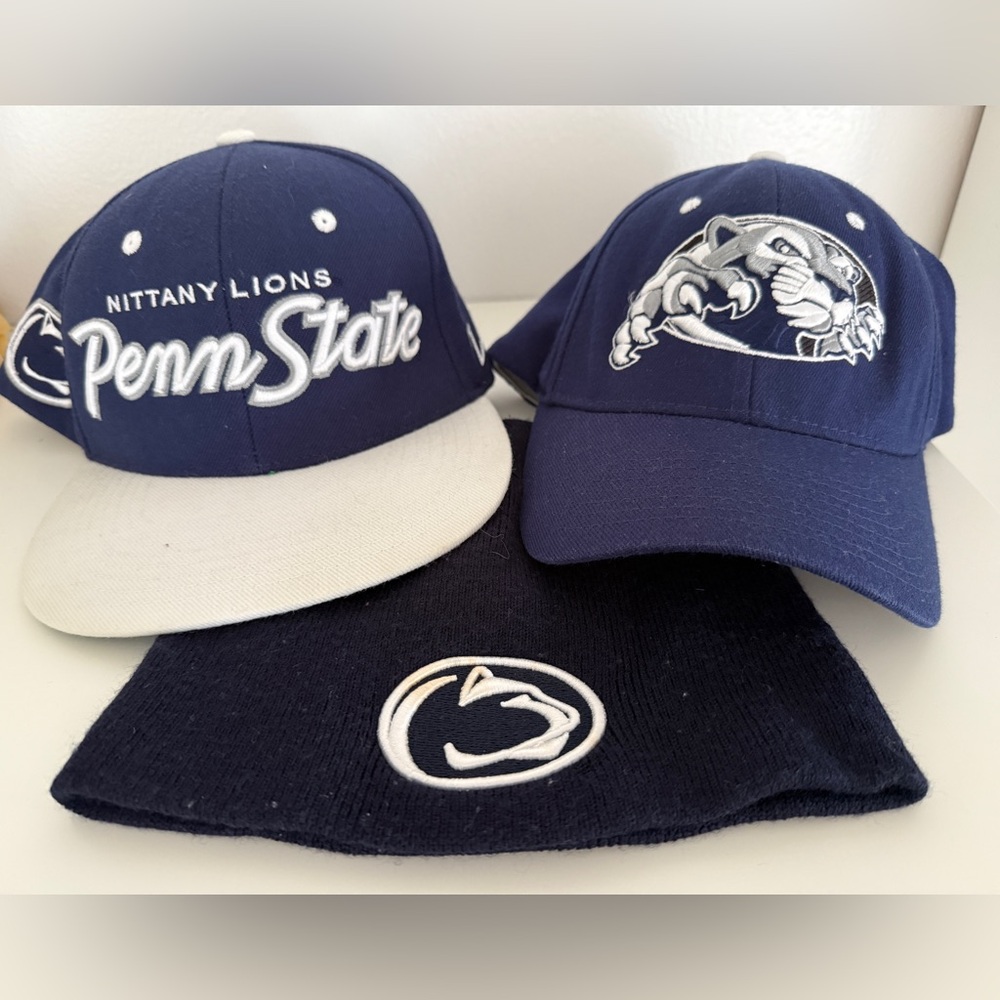 Penn State Nittany Lions trio of hats beanie